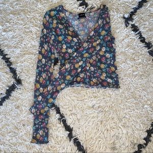 Urban Outfitters Out from Under Floral Waffle Knit Top